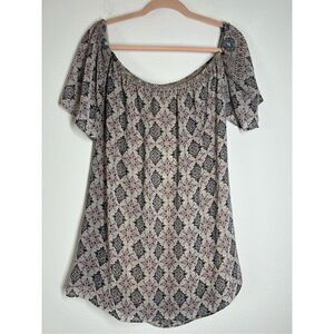 Millibon Boho Top Flutter Slv size M